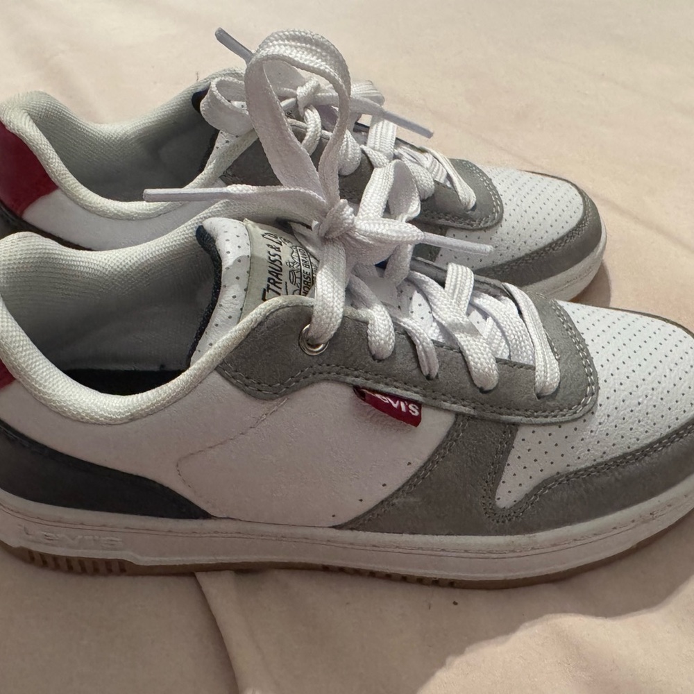 Levi's White and Gray Classic Sneakers